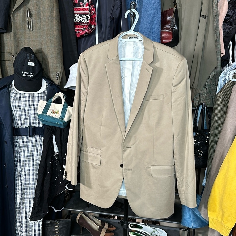 Express Photographer Blazer in Cream Tan Size 42 Regular